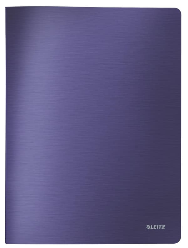 LEITZ stil displaybok, A4, PP, med 20 fickor, titanblå borstad yta, med fast inbundna dokument - 1 st (3958-00-69)