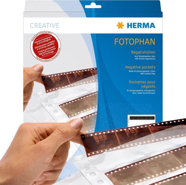 Herma-Neg.-covers-KB-5-strips-PP-clear-100-ark-7767