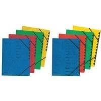 herlitz organizer folder easyorga, A4, pap, 12 rum, rød Colorspan pap, 355 g kvm, sort Manila pap indeni (10843324)