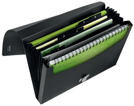 Leitz Recycle PP -asiakirjakansio A4-formaateille - Tiedostokansio 5 lokerolla - 100 % kierrätettävä - Bue Angel -ympäristösertifikaatti - Kestävyys -