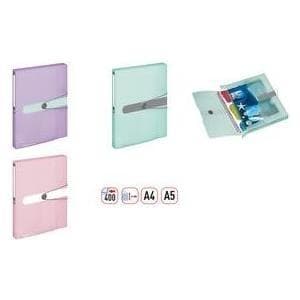 herlitz opsamlingsboks easy orga to go pastel, DIN A4, mint transparent, PP film, fyldningshøjde: 40 mm, med elastik - 1 stk (11409000)