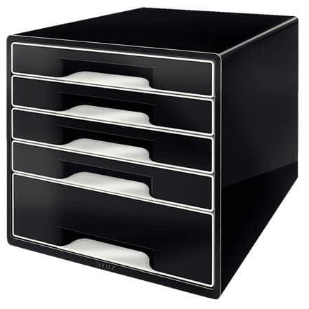 Leitz Skrivbordskub - 5 lådor - Svart