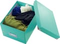 Miniatyrbillede 3 af 7: Leitz WOW Click & Store Lille opbevaringsboks med låg - 22 x 28,2 cm (BxD) - til A5-formater - Isblå