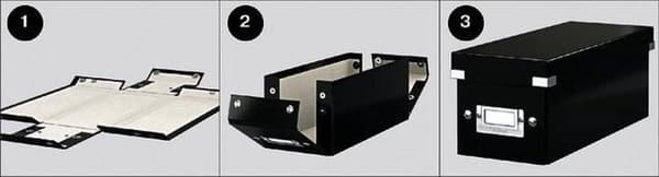 Leitz WOW Click & Store Lille opbevaringsboks med låg - 22 x 28,2 cm (BxD) - til A5-formater - Isblå