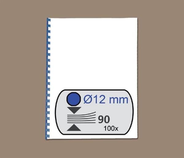 Bindrug gbc 12 mm 21-rengas a4 sininen