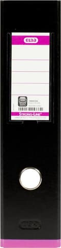 Miniatyrbillede 3 af 3: ELBA MyColour mappe A4 80 mm plast sort/pink