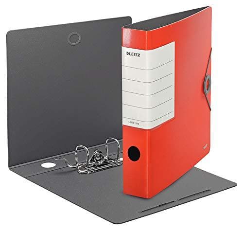 LEITZ Folder Solid, 180 grader, 62 mm, ljusröd DIN A4, rak rygg, tillverkad av polyform, reptålig topp - 1 st (1113-00-20)