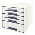 Pikkukuva 1 / 3: Esselte-Leitz LEITZ WOW CUBE laatikkolaatikko, 5 laatikkoa, helmenvalkoinen/harmaa DIN A4 Maxi -formaatille, korkeakiilto, ulosvedettävät laatikot - 1