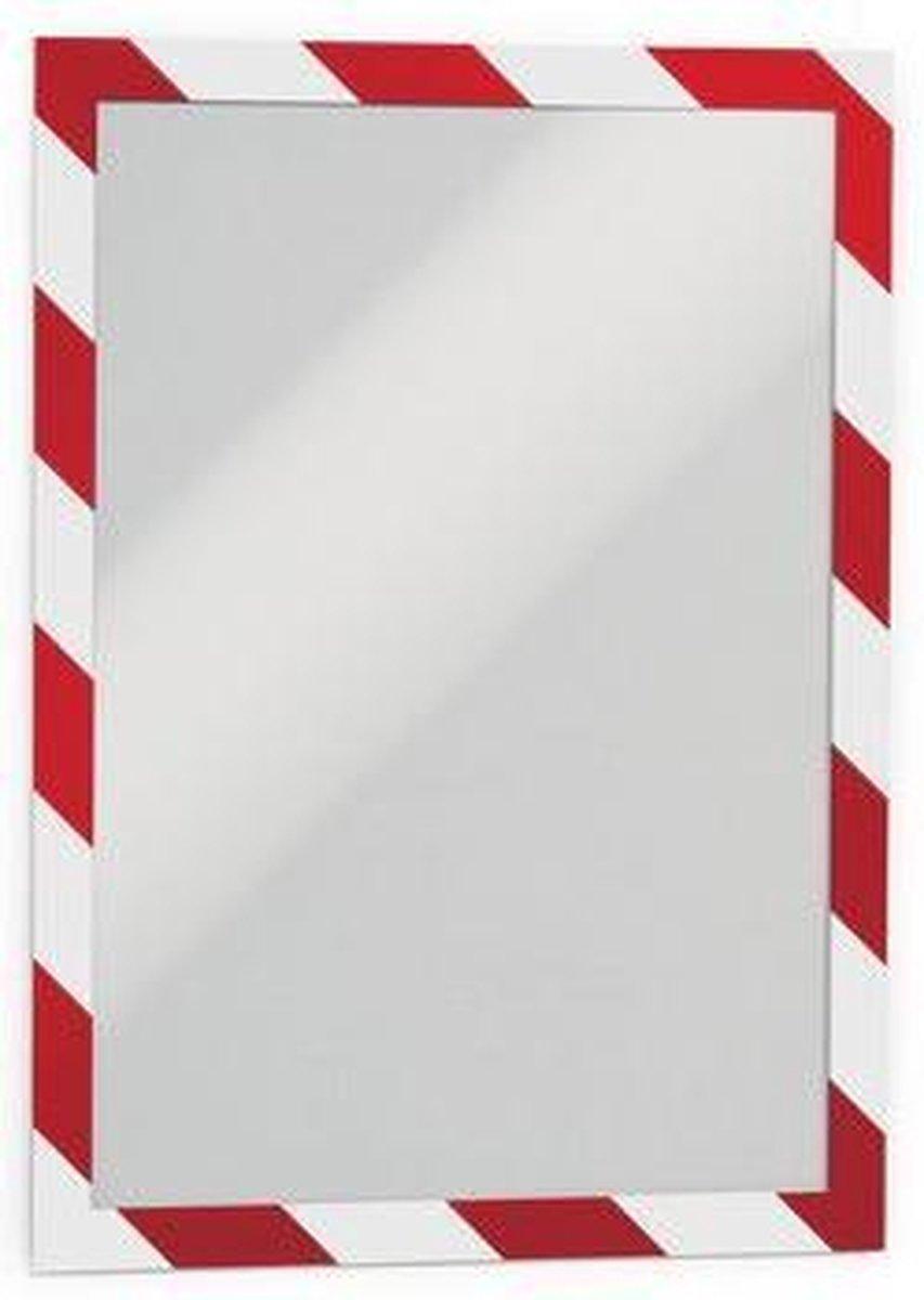 Slitstark Duraframe Security Adhesive Ram A4, Magnetisk, Rödvit (paket med 2 st)