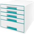 Miniatyrbild 1 av 3: Leitz WOW Cube Lådenhet med 5 lådor - Förvaring med fack - För kontor och hemarbete - Perfekt för hemmakontor - Jjsblauw