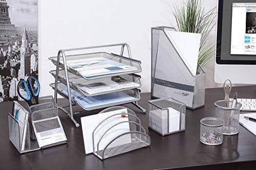 WEDO Office pennebakke, lavet af trådmetal, sølvpulverlakeret trådmetal, med 4 forskellige - 1 stk (65 1654)