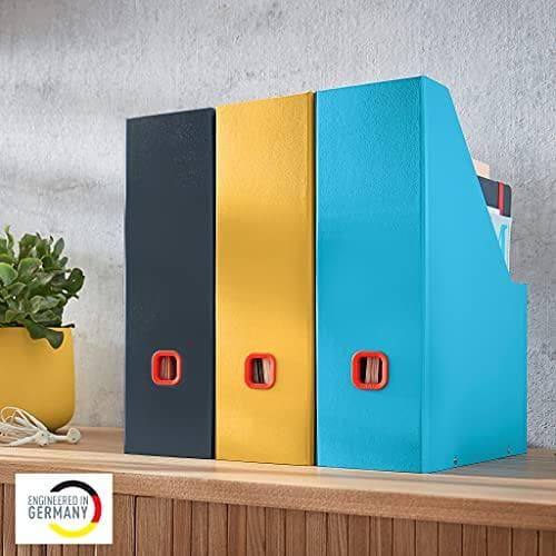 Leitz Click & Store Magazine File, Pap Desk Opbevaring, A4 papirholder til magasiner og ringbind, Home/Office, Cozy Series, Warm Yellow, 53560019