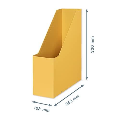 Leitz Click & Store Magazine File, Pap Desk Opbevaring, A4 papirholder til magasiner og ringbind, Home/Office, Cozy Series, Warm Yellow, 53560019