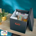 Miniatyrbillede 5 af 6: Leitz Click & Store stor opbevaringsboks Cube, foldbar opbevaringsboks med låg, stabilt premium karton, til transport og opbevaring af dokumenter, Cos