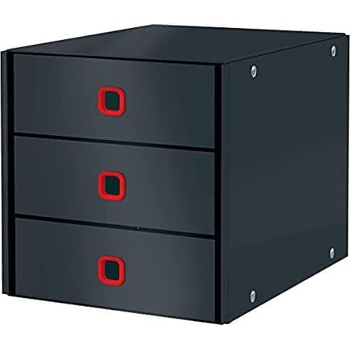 Leitz Click & Store skuffesæt, 3 skuffer til opbevaring af papirer, dokumenter og genstande, A4-størrelse, robust premium-pap, hjemme/kontor, hyggelig