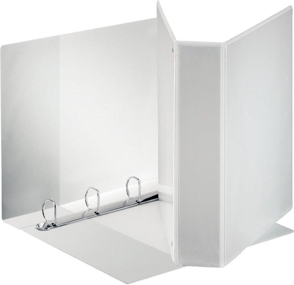 Esselte Panorama Presentation Ringpärm - A4 Maxi - D Mekanism - 4 ringar - Vit - För att arbeta hemifrån - Perfekt för hemmakontor