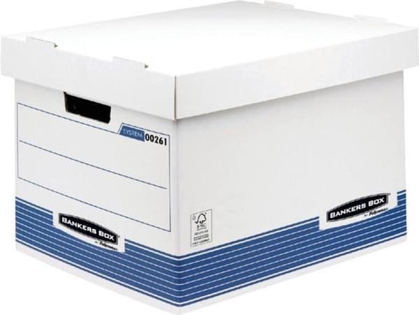 Bankers Box säilytyslaatikko standardi sininen valkoinen A4