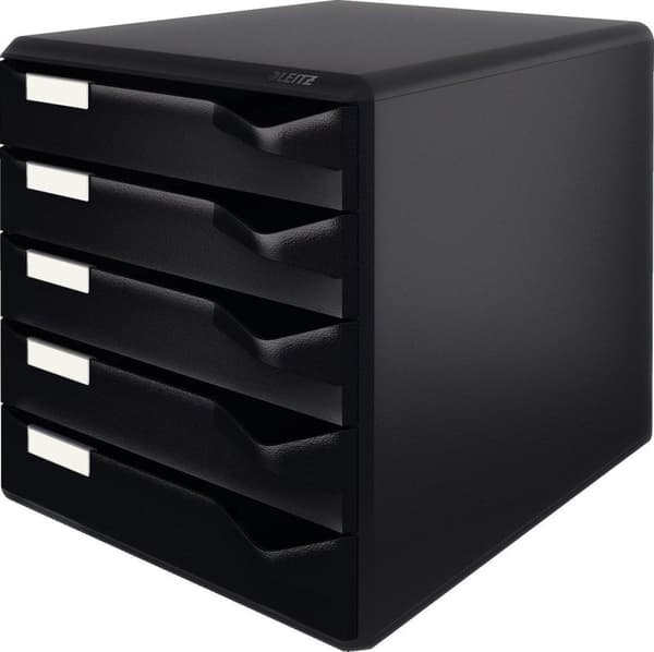 Leitz Skuffe med 5 skuffer - Sort