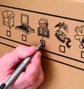 Miniatyrbild 6 av 8: Bankers Box flyttlåda stor 85 liter, brun, blå Fastfold FSC