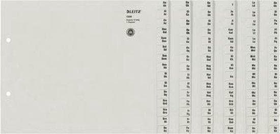LEITZ köysipaperirekisteri, AZ, 75 kansiolle, harmaa - markkinoille: D - L - A - CH (1351-00-85)