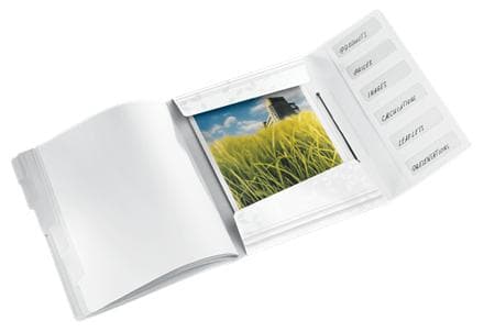Leitz skillebog Leitz WOW A4 PP 6 tabs hvid