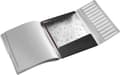 Miniatyrbillede 3 af 4: Leitz-stil plastsorteringsmappe med 12 mellemliggende ark og elastisk lukning - til 200 A4-ark - satinsort