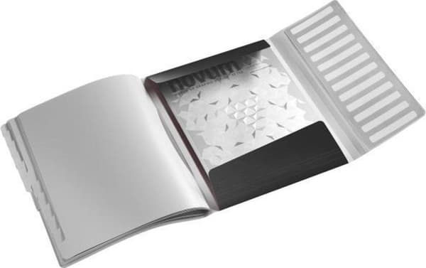 Leitz-stil plastsorteringsmappe med 12 mellemliggende ark og elastisk lukning - til 200 A4-ark - satinsort