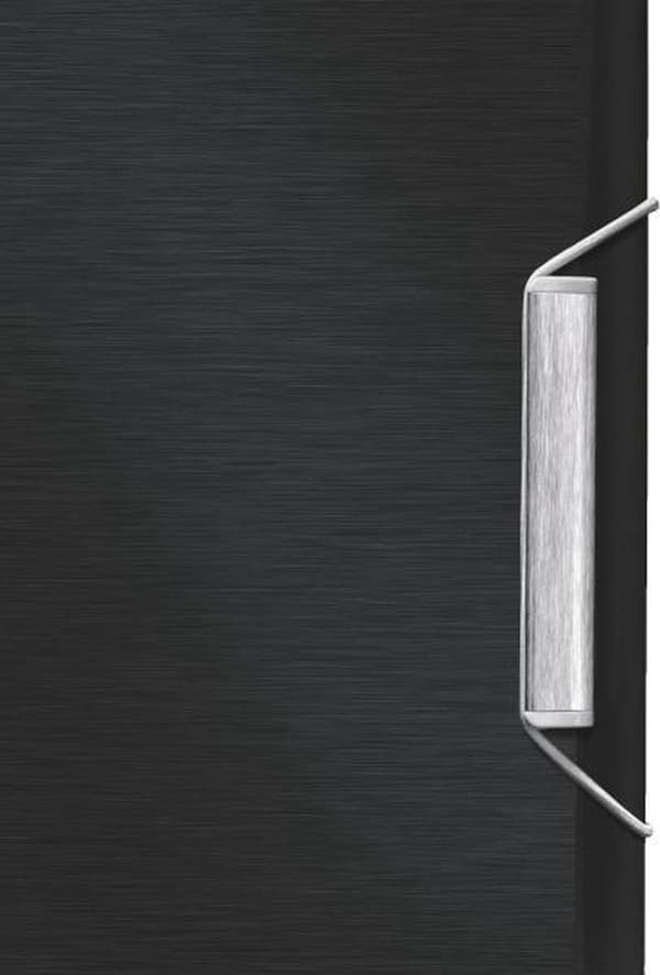 Leitz-stil plastsorteringsmappe med 12 mellemliggende ark og elastisk lukning - til 200 A4-ark - satinsort