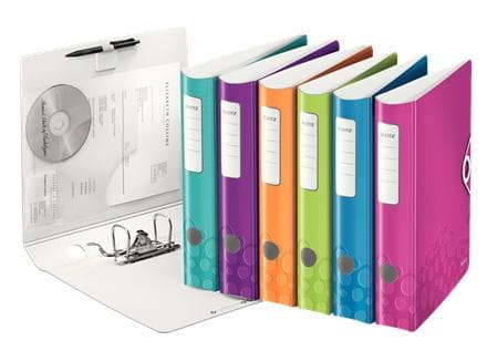 LEITZ Active WOW -kansio, 180 astetta, 60 mm, valikoima värejä DIN A4, pyöreä selkä, valmistettu polyformista, pintarakenne - 5 kpl (1107-00-99)