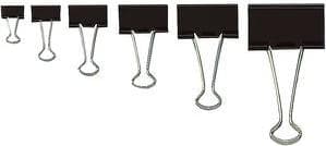 WEDO foldback-clips (B)41 mm, spændebredde: 19 mm, sortlakeret metal, med aftagelige forniklede beslag (64 21441)