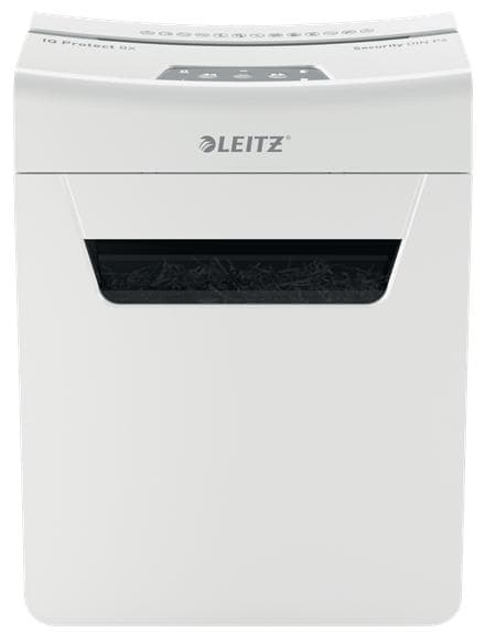 Leitz IQ Protect Premium 8X erittäin hiljainen paperisilppuri juuttumisenestotekniikalla koti-/kotitöihin - P-4-silppuri - Syöttää jopa 8 arkkia - Sil