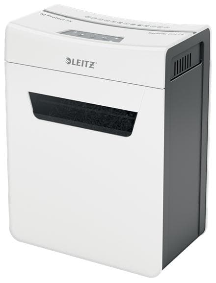 Leitz IQ Protect Premium 8X erittäin hiljainen paperisilppuri juuttumisenestotekniikalla koti-/kotitöihin - P-4-silppuri - Syöttää jopa 8 arkkia - Sil