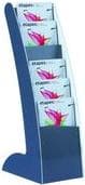 PAPERFLOW brochurestander Courbo Slim, 6 rum farve: sort/hvid, lavet af polystyren, til dokumenter i - 1 stk (289N.01)