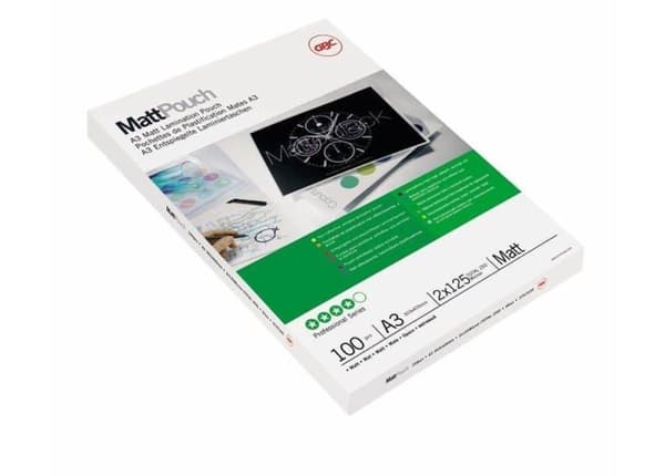 GBC - Dokumentlamineringspåsar - för A3-dokument - 250 mikron - Matt - 100 stycken