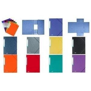 ELBA hjørnemappe EUROFOLIO, DIN A4, 0,7 mm, assorteret, tykkelse: 0,7 mm, med etiket, lavet af pap - 25 stykker (100200774)