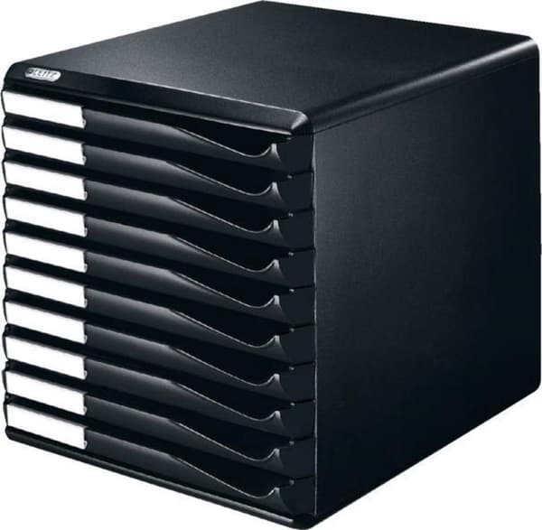 Leitz Skuffe med 10 skuffer - Sort