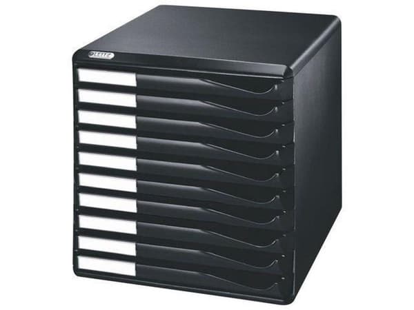 Leitz Skuffe med 10 skuffer - Sort