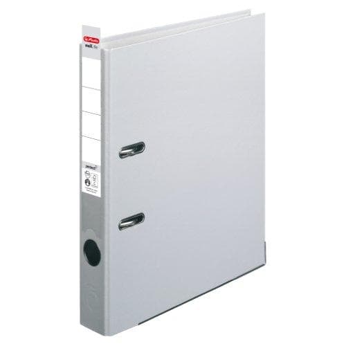 Herlitz 5450903 maX.file protect folder (A4, 5 cm, med insatt ryggetikett) grå