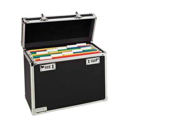 Leitz Mobile Storage Case A4 - 15 ripustusviilalle - alumiini - musta