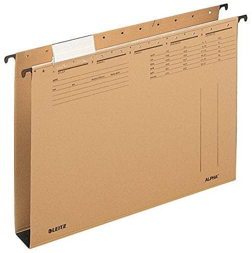 Leitz ALPHA - hængemapper og tilbehør (brun, A4, pap, polypropylen, DIN 821)