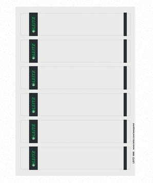 Esselte Leitz - Itsekiinnittyvät selkätarrat - Harmaa - 61 x 192 mm - 80 g/m2 - 100 tarraa (25 arkkia x 4) (1686-00-85)