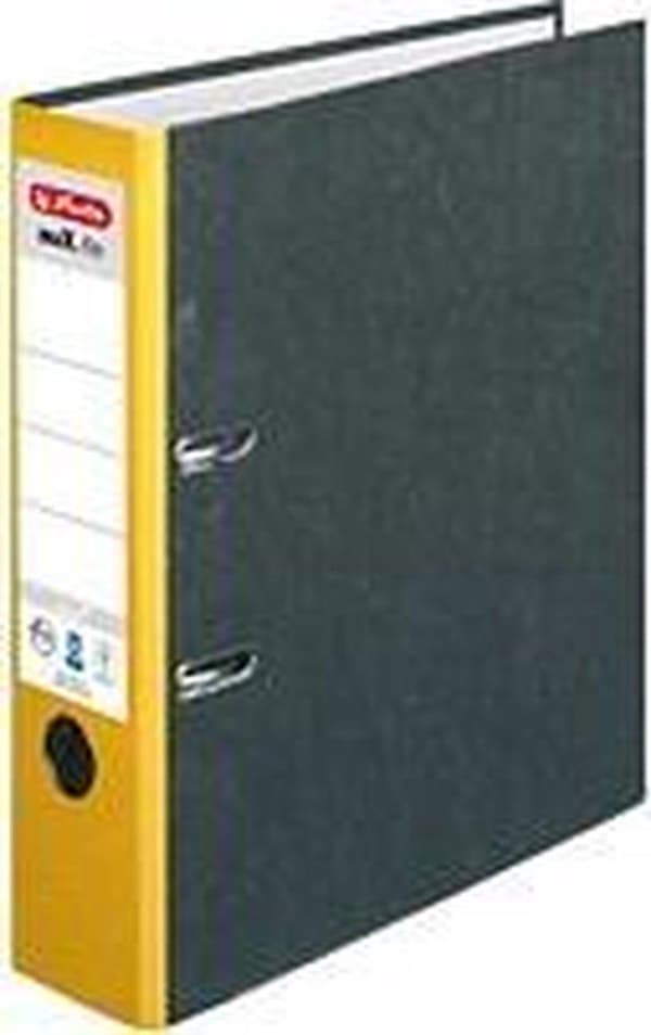 Herlitz Ordner maX.file natur A4 8cm gul - grumlig