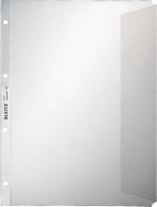 LEITZ-esiteholkit läpällä, A4, PP, rakeiset, 0,12 mm, ulkoa avoimet ja läpällä suljettavat - laatikon sisältö = 50 kpl. (4764-00-00)