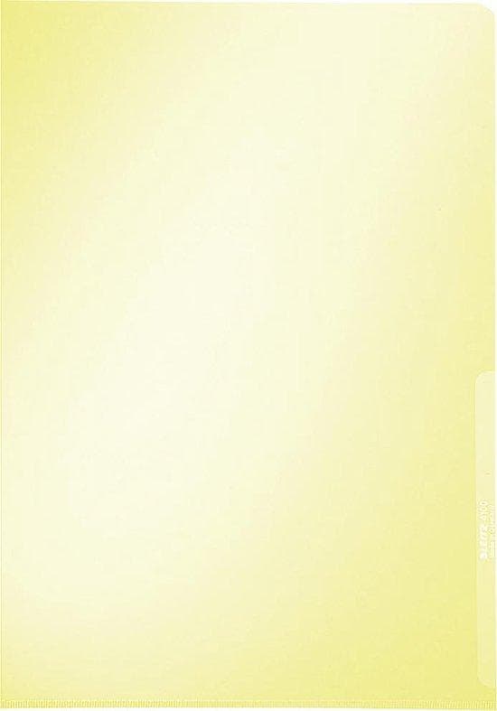 LEITZ Premium-fodral, A4, PVC, gul, 0,15 mm öppen upptill och på sidorna, dokumentsäker, styv film (4100-00-15)