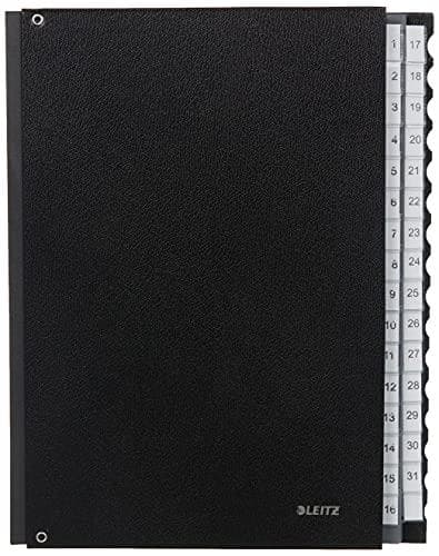 Leitz 59310095 skrivbordsmapp 1-31, 32 fack, PP, svart