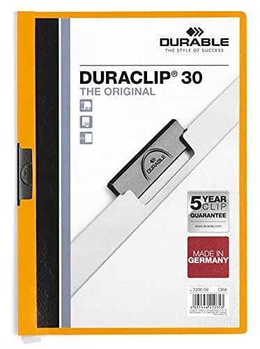 Slitstark DURACLIP 30 A4 presentationsmapp PVC Orange - Vit (220009)