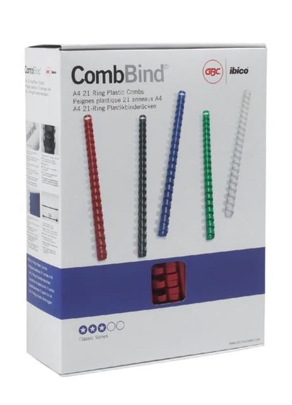 Bindrug gbc 19 mm 21-rengas a4 musta