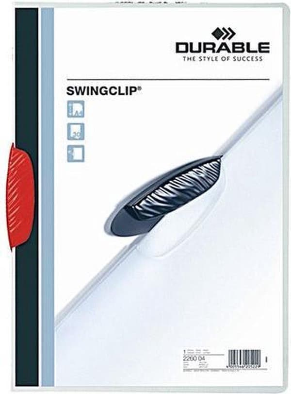 Holdbar Swingclip klipfil 1-30 ark rød (pakke med 25 stk.)