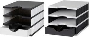 Styro 268-0103.0905S Skrivebordsbakke Polystyren Sort - Hvid (268-0103.0905S)