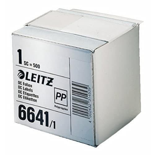 Leitz 66411000 Beskyttelsesfilmskilte på rulle, selvklæbende, pakke med 500 stk.
